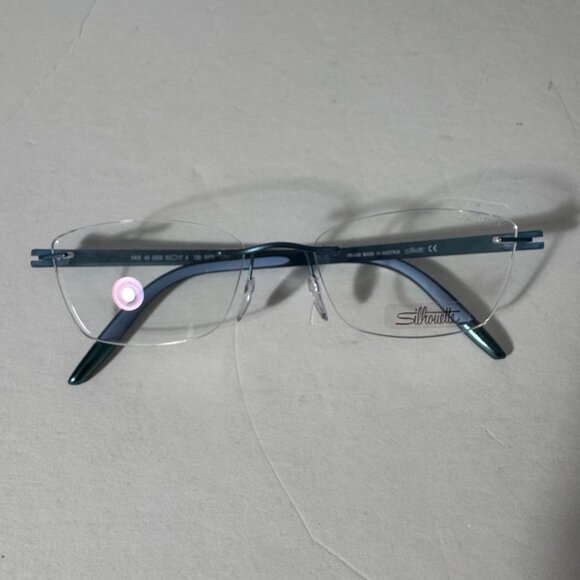 Silhouette Rimless Eyeglasses FRAMES ONLY 4406 40 6056 53-17 135 5379 Green - Picture 7 of 11